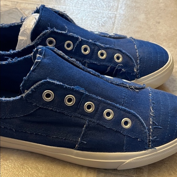 Corkys Royal Blue Babalu Canvas Slip-Ons NWOT Size 7 - Picture 7 of 8